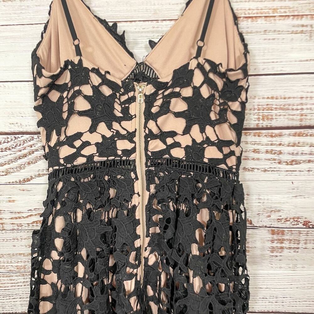 Aqua Black Sweetheart Neckline Lace Cami Midi Dress, EUC, Size XS, MSRP $148 - Picture 5 of 10